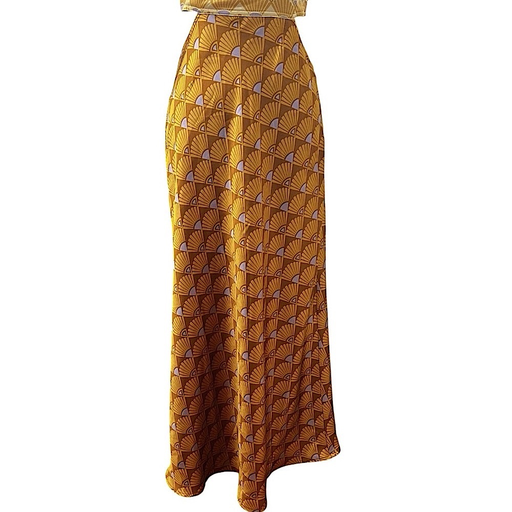 NWT House of Harlow 1960 x Revolve Yellow Geometric Shape Open Back Maxi - Picture 8 of 13